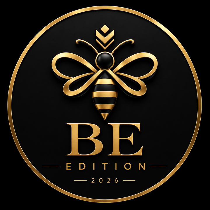 BE EDITION 2026 altın arı logosu